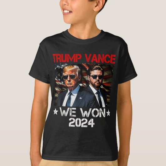 Trump Vance We Won Win Inauguration Day 2025 47th T-shirt (Voorkant)