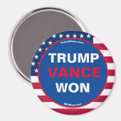 TRUMP VANCE WON Koelkast Magneet (Voorkant / Achterkant)