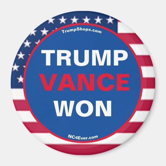 TRUMP VANCE WON Koelkast Magneet (Voorkant)