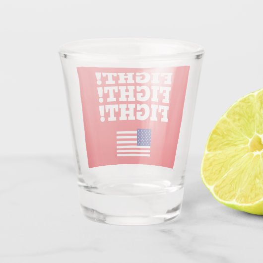 Trump vecht met glas (Achterkant)