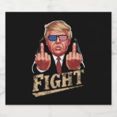 Trump vecht tegen Amerikaanse verkiezingen retro  Bier Etiket (Enkel label)