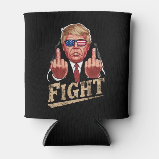 Trump vecht tegen Amerikaanse verkiezingen retro  Blikjeskoeler (Voorkant)