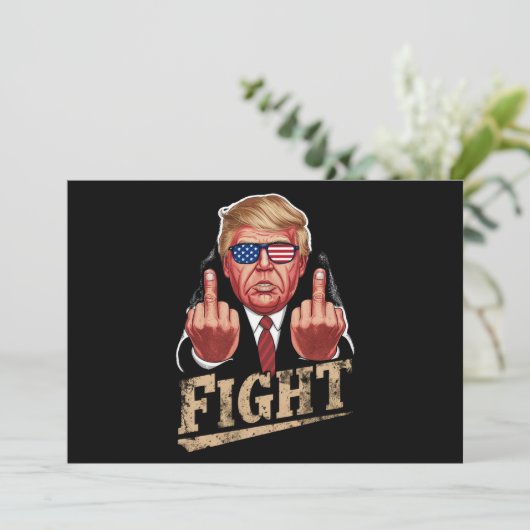 Trump vecht tegen Amerikaanse verkiezingen retro  Kaart (Staand voorkant)