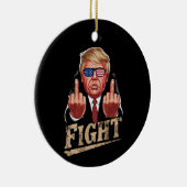 Trump vecht tegen Amerikaanse verkiezingen retro  Keramisch Ornament (Rechts)
