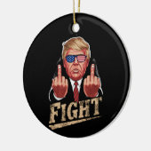 Trump vecht tegen Amerikaanse verkiezingen retro  Keramisch Ornament (Links)