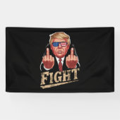 Trump vecht tegen Amerikaanse verkiezingen retro  Spandoek (Horizontaal)