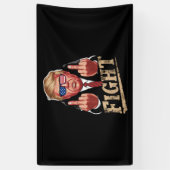 Trump vecht tegen Amerikaanse verkiezingen retro  Spandoek (Verticaal)