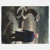 TRUMP VECHT TEGEN DE SLANGEN IN HET MOERAS FLEECE DEKEN (Voorkant (Horizontaal))