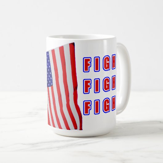 Trump vecht tegen mok koffie (Voorkant rechts)