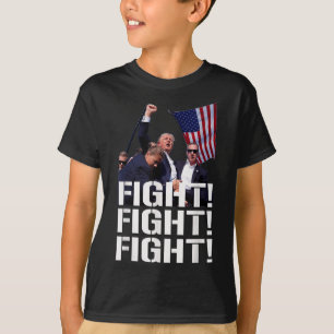 Trump vecht, Trump uitdagend, Trump neergeschoten T-shirt