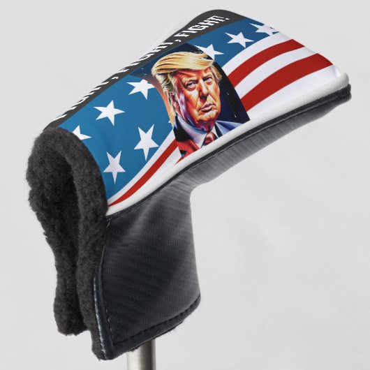 TRUMP VECHT, VECHT TEGEN GOLFGESCHENKEN GOLFHEADCOVER (3/4 voorkant)