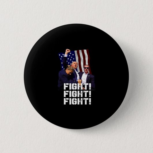 Trump Vecht Vecht Vecht 1 Ronde Button 5,7 Cm (Voorkant)