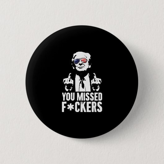 Trump Vecht Vecht Vecht Ronde Button 5,7 Cm (Voorkant)