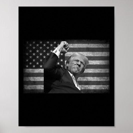 Trump vecht voor vrijheid poster (Voorkant)