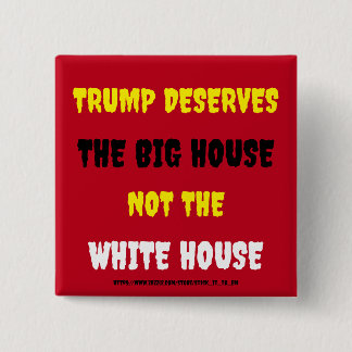 TRUMP VERDIENT HET GROTE HUIS, NIET HET WITTE HUIS VIERKANTE BUTTON 5,1 CM