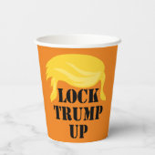 Trump vergrendelen papieren bekers (Achterkant)