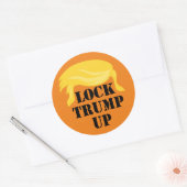 Trump vergrendelen ronde sticker (Envelop)