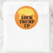 Trump vergrendelen ronde sticker (Tas)