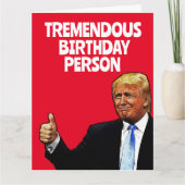 TRUMP VERJAARDAG GRAPPIG WENSKAART KAART (Voorkant)