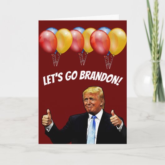 TRUMP VERJAARDAG LETS GO BRANDON KAARTEN KAART (Voorkant)