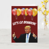 TRUMP VERJAARDAG LETS GO BRANDON KAARTEN KAART (Gele Bloem)
