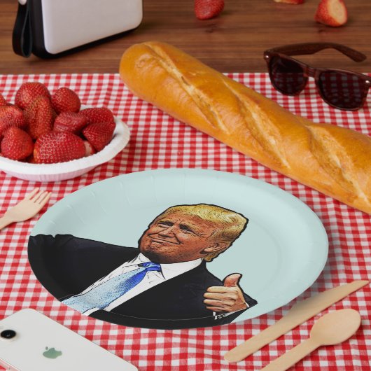 TRUMP VERJAARDAGSFEEST PAPIEREN BORDEN PAPIEREN BORDJE (Picknick)