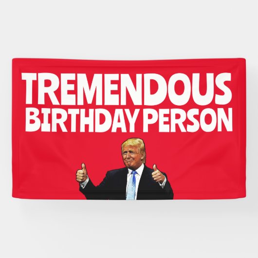 TRUMP VERJAARDAGSFEESTBANNER SPANDOEK (Horizontaal)