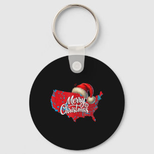 Trump Verkiezingskaart Merry Christmas Vakantie Ke Sleutelhanger