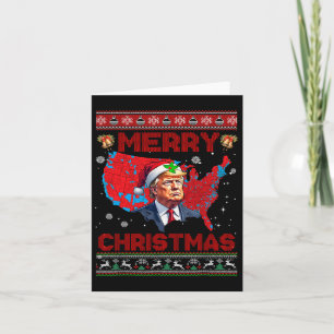 Trump Verkiezingskaart Vrolijk Kerstfeest Santa H Kaart