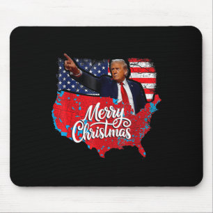 Trump Verkiezingskaart Vrolijk Kerstfeest Santa H Muismat