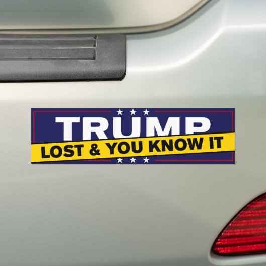Trump verliest en je kent het anti-trump bumpersticker (Op auto)