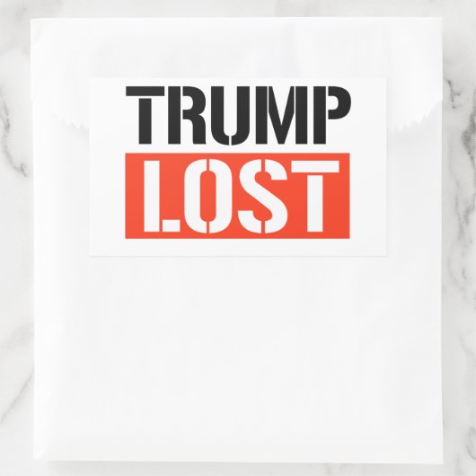 Trump Verliest Rechthoekige Sticker (Tas)