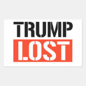 Trump Verliest Rechthoekige Sticker (Voorkant)