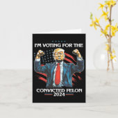 Trump Veroordeeld 45 ik Stem Op Een Veroordeelde M Kaart (Gele Bloem)