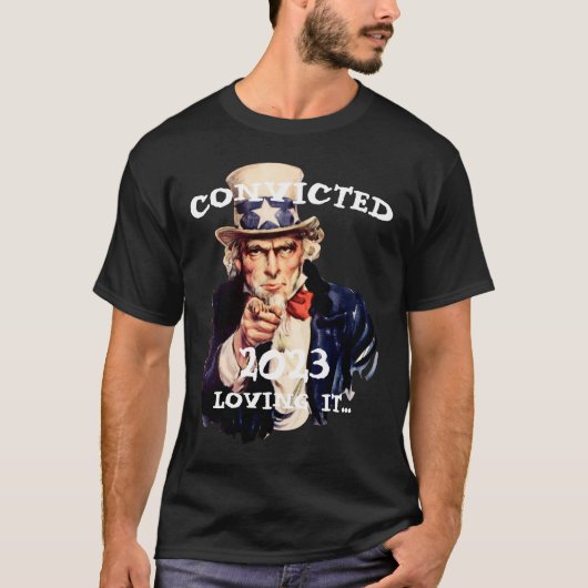 Trump Veroordeeld Oom Sam Trumps FW FV HG T-shirt (Voorkant)