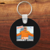 Trump veroordeelde 4 jaar taakstraf Sinaasappel S Sleutelhanger (Voorkant)