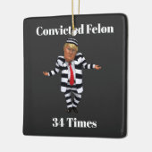 Trump Veroordeelde Felon Keramisch Ornament (Links)