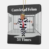 Trump Veroordeelde Felon Keramisch Ornament (Links)