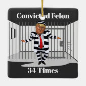 Trump Veroordeelde Felon Keramisch Ornament (Achterkant)