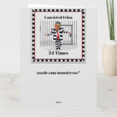 Trump veroordeelde misdadig Wenskaart Kaart (Achterkant)