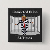 Trump veroordeelde misdadige Button (Voorkant)