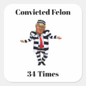 Trump veroordeelde misdadige Sticker (Voorkant)