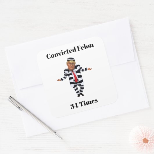 Trump veroordeelde misdadige Sticker (Envelop)