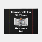 Trump Veroordeelde Misdadiger Deurmat (Voorkant)