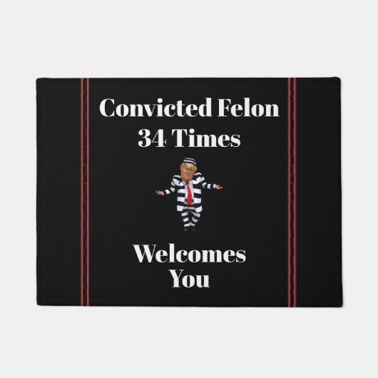 Trump veroordeelde misdadiger Doormat Deurmat (Voorkant)