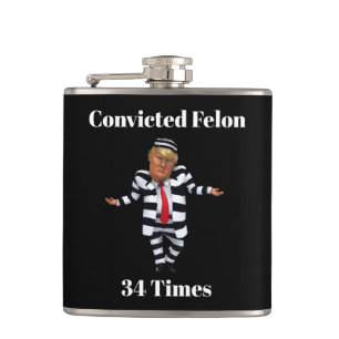 Trump veroordeelde misdadiger Flask Heupfles