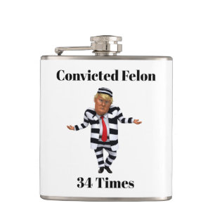 Trump veroordeelde misdadiger Flask Heupfles