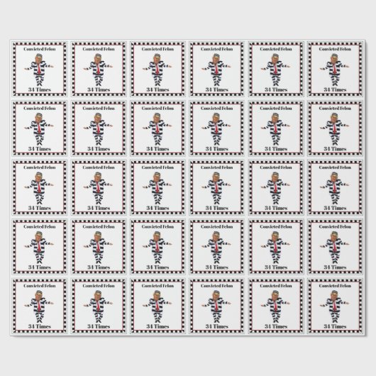 Trump veroordeelde misdadiger inpakpapier (Vlak)