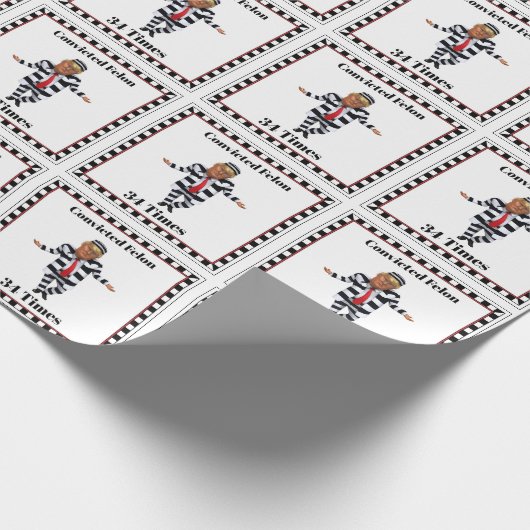 Trump veroordeelde misdadiger inpakpapier (Hoek)