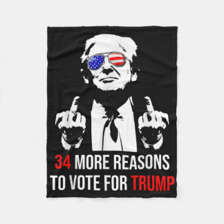 Trump veroordeelde misdadiger, nog 34 redenen om o fleece deken